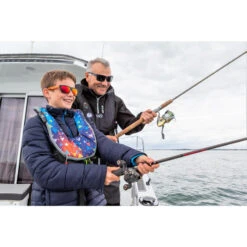 PLASTIMO GILET AUTOMATIQUE EVO JUNIOR BLEU - HARNAIS + SOUS CUTALE -Pêche Soldes Boutique gilet automatique evo junior bleu harnais sous cutale 3