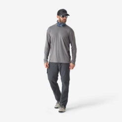 Tee-shirt De Pêche Anti-UV 500 Gris -Pêche Soldes Boutique tee shirt de peche anti uv 500 gris 3