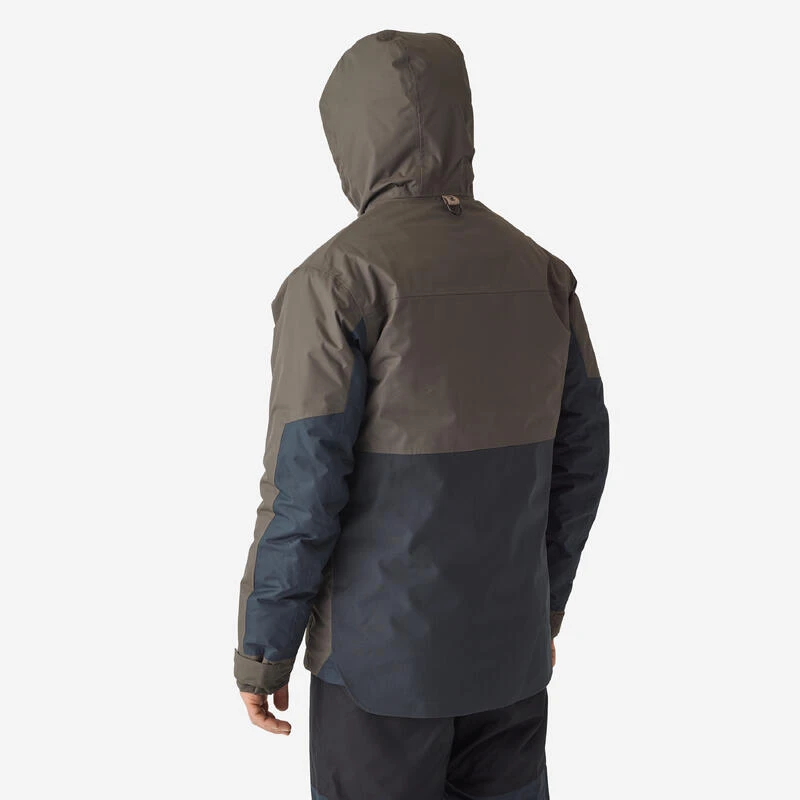 Veste De Pêche Imperméable Chaude Homme - FJ 500 TH Kaki 4 Veste De Pêche Imperméable Chaude Homme - FJ 500 TH Kaki – Image 2